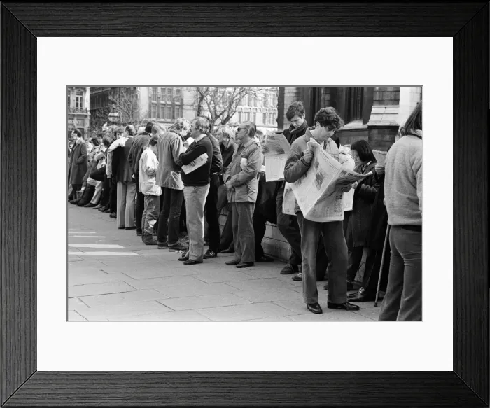 Framed Print : Scenes outside the House of Commons, where an emergency session is being held Framed Print : Scenes outside the House of Commons, where an emergency session is being held