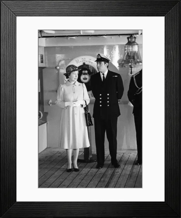 Framed Print : The carrier HMS Invincible sailed home from the Falklands to a tumultuous welcome Framed Print : The carrier HMS Invincible sailed home from the Falklands to a tumultuous welcome