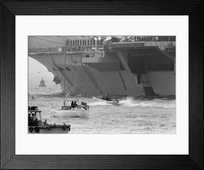 Framed Print : The main body of the Royal Navy Task force that is going to the Falklands sets sail Framed Print : The main body of the Royal Navy Task force that is going to the Falklands sets sail