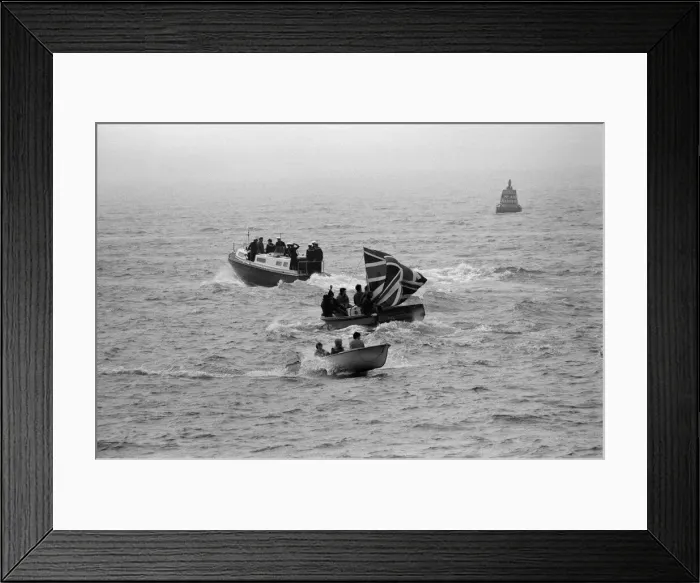 Framed Print : The main body of the Royal Navy Task force that is going to the Falklands sets sail Framed Print : The main body of the Royal Navy Task force that is going to the Falklands sets sail