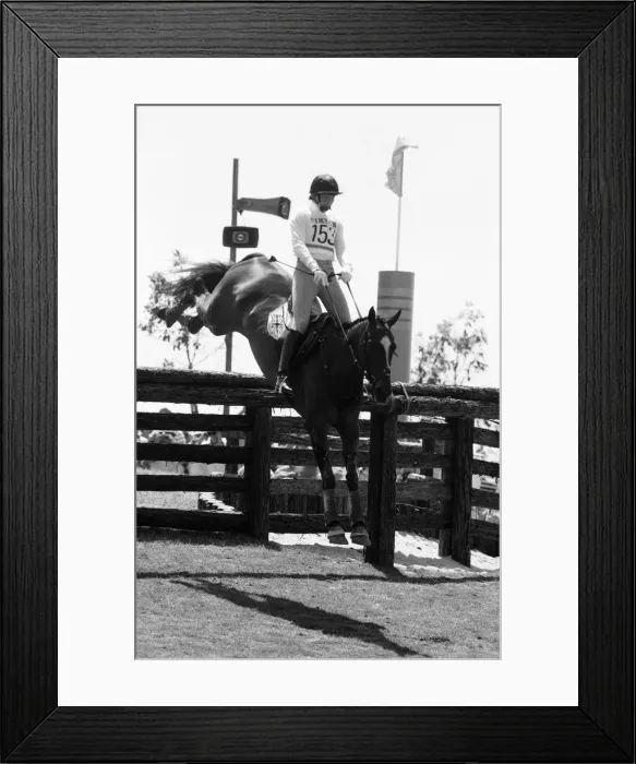 Framed Print : The 1984 Summer Olympics in Los Angeles. Lucinda Green at Fairbanks Ranch, San Diego