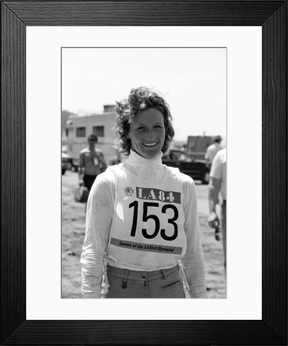 Framed Print : The 1984 Summer Olympics in Los Angeles. Lucinda Green at Fairbanks Ranch, San Diego