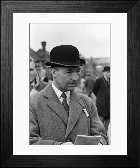 Framed Print : Secretary of State for War John Profumo at Sandown Park Racecourse. 22nd March 1963
