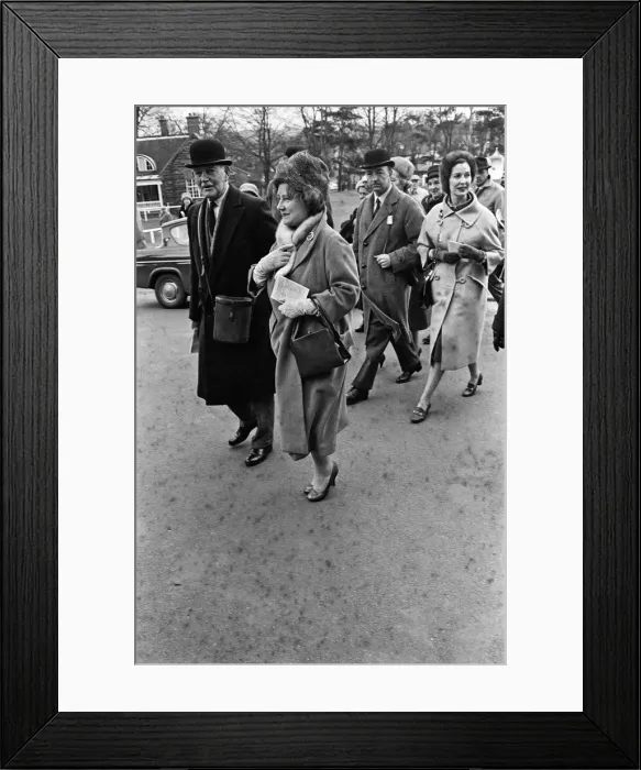 Framed Print : Queen Elizabeth The Queen Mother with Secretary of State for War John Profumo Framed Print : Queen Elizabeth The Queen Mother with Secretary of State for War John Profumo