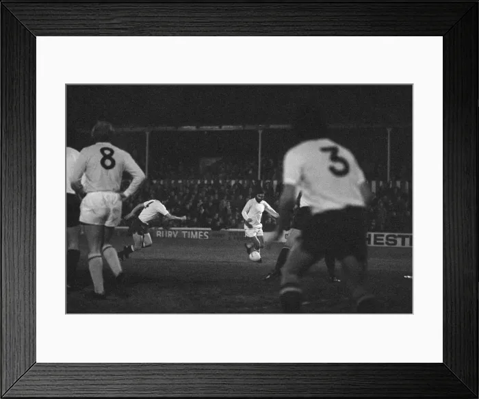 Framed Print : George Best plays in the Paul Aimson Bury FC testimonial Framed Print : George Best plays in the Paul Aimson Bury FC testimonial