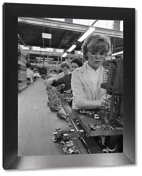 Women part time workers on the production lines at the Lesney toy factory, Hackney Wick