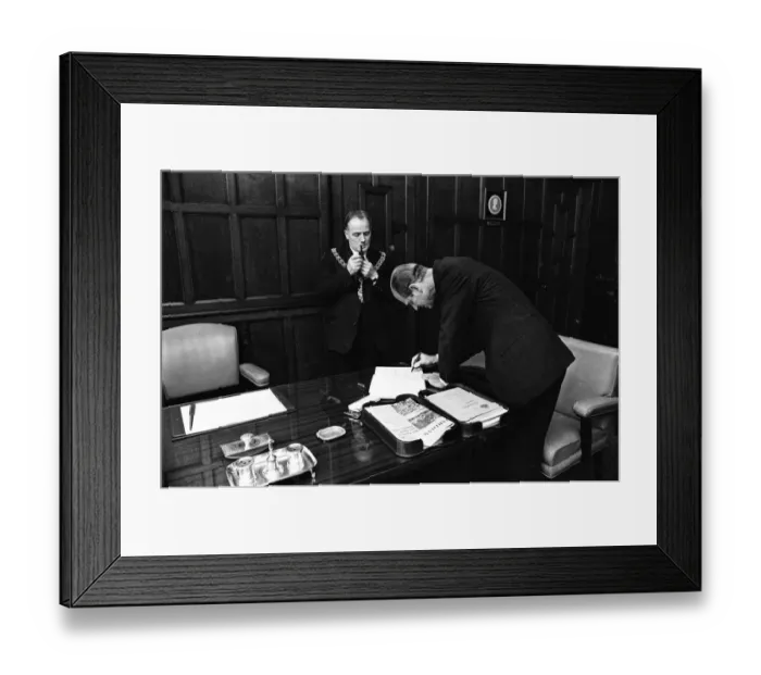 Framed Print : Prince Philip, Duke of Edinburgh at Council House, Coventry. 25th June 1968