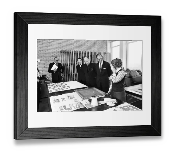 Framed Print : Prince Philip, Duke of Edinburgh visits the College of Art and Design, Coventry
