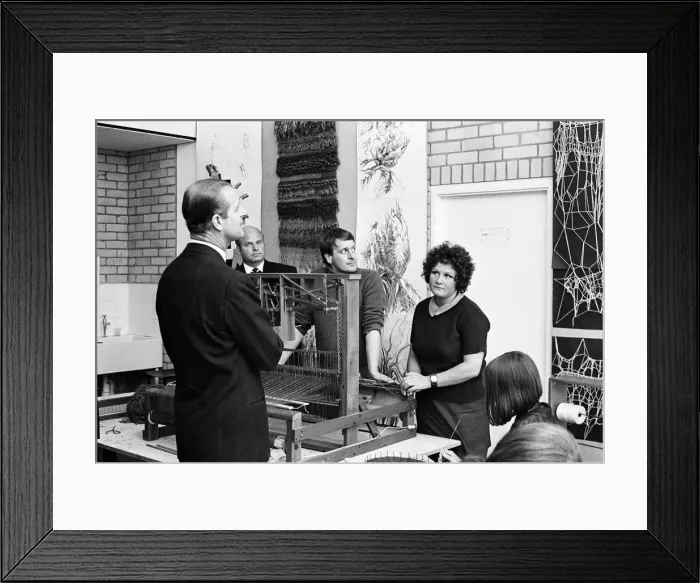 Framed Print : Prince Philip, Duke of Edinburgh visits the College of Art and Design, Coventry Framed Print : Prince Philip, Duke of Edinburgh visits the College of Art and Design, Coventry