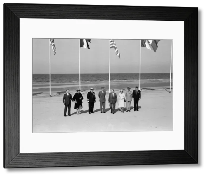 Framed Print : Leaders in Normandy to commemorate the 40th anniversary of D Day Framed Print : Leaders in Normandy to commemorate the 40th anniversary of D Day
