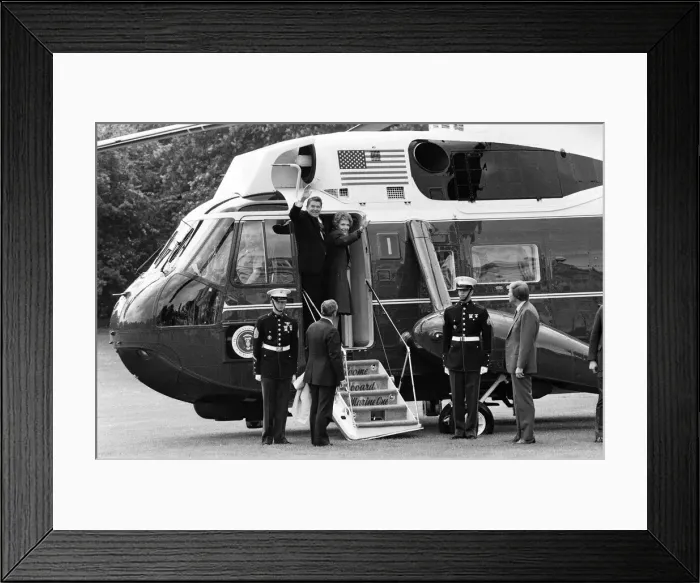 Framed Print : President Ronald Reagan and his wife Nancy during their visit to London. 6th June 1984 Framed Print : President Ronald Reagan and his wife Nancy during their visit to London. 6th June 1984