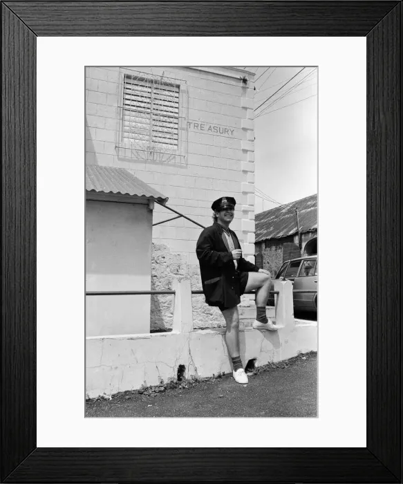 Framed Print : Elton John wearing a Watford F. C. shirt on the Caribbean island of Montserrat Framed Print : Elton John wearing a Watford F. C. shirt on the Caribbean island of Montserrat