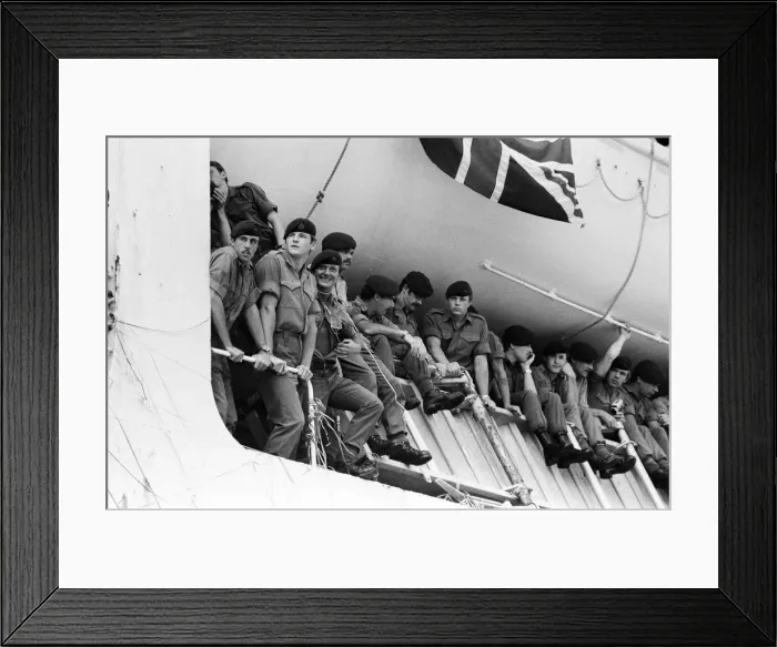 Framed Print : The cruise ship Canberra arrives back at her berth in Southampton Docks