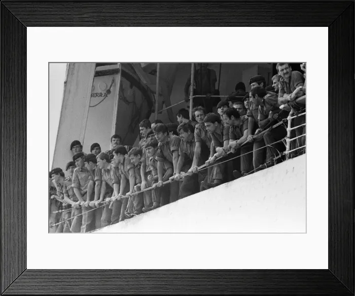 Framed Print : The cruise ship Canberra arrives back at her berth in Southampton Docks Framed Print : The cruise ship Canberra arrives back at her berth in Southampton Docks