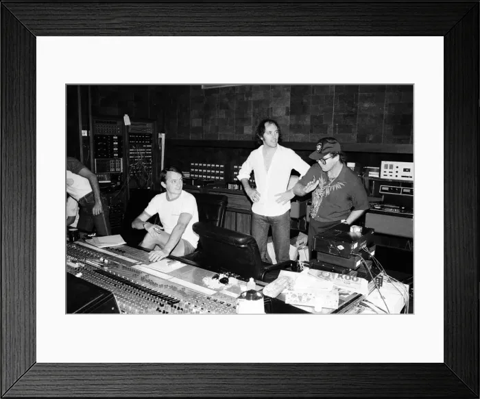 Framed Print : Elton John wearing a Watford F. C. shirt on the Caribbean island of Montserrat