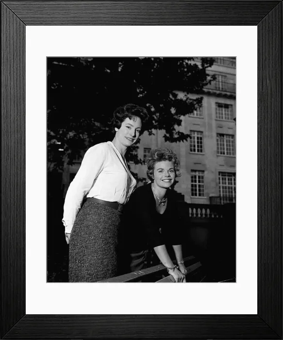 Framed Print : Y2K Judith Chalmers and Nan Winton 1960 Framed Print : Y2K Judith Chalmers and Nan Winton 1960