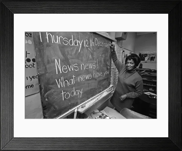 Framed Print : Yvonne Conolly Britains first female black headteacher seen here at Ringcross Framed Print : Yvonne Conolly Britains first female black headteacher seen here at Ringcross