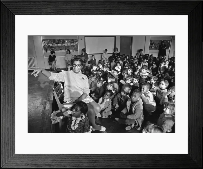 Framed Print : Yvonne Conolly Britains first female black headteacher seen here at Ringcross Framed Print : Yvonne Conolly Britains first female black headteacher seen here at Ringcross