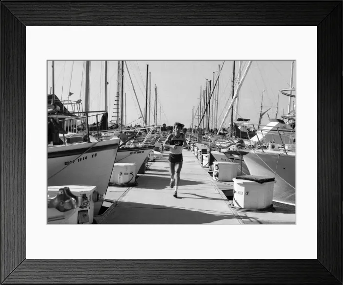 Framed Print : The 1984 Summer Olympics in Los Angeles, California. Runner David Moorcroft training Framed Print : The 1984 Summer Olympics in Los Angeles, California. Runner David Moorcroft training