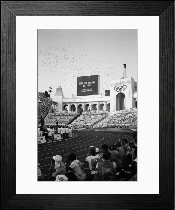 Framed Print : The 1984 Summer Olympics in Los Angeles, California. Scenes during the Opening Ceremony Framed Print : The 1984 Summer Olympics in Los Angeles, California. Scenes during the Opening Ceremony