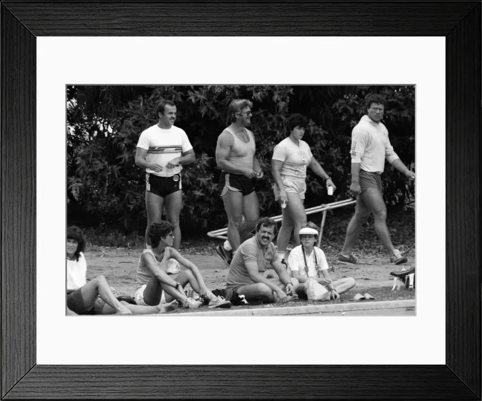 Framed Print : The 1984 Summer Olympics in Los Angeles, California. Zola Budd with her coach Peter Framed Print : The 1984 Summer Olympics in Los Angeles, California. Zola Budd with her coach Peter