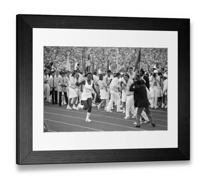 Framed Print : The 1984 Summer Olympics in Los Angeles, California. Scenes during the Opening Ceremony