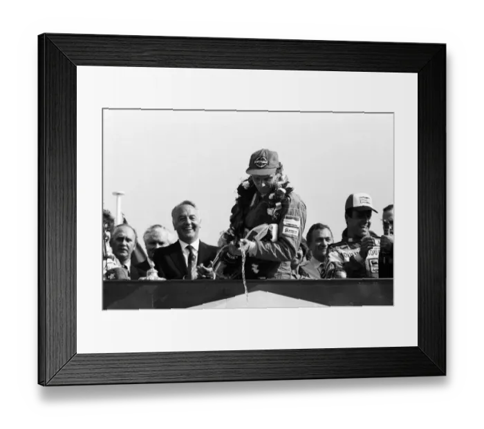 Framed Print : Niki Lauda, driving a Marlboro-McLaren, wins the British Grand Prix at Brands Hatch Framed Print : Niki Lauda, driving a Marlboro-McLaren, wins the British Grand Prix at Brands Hatch