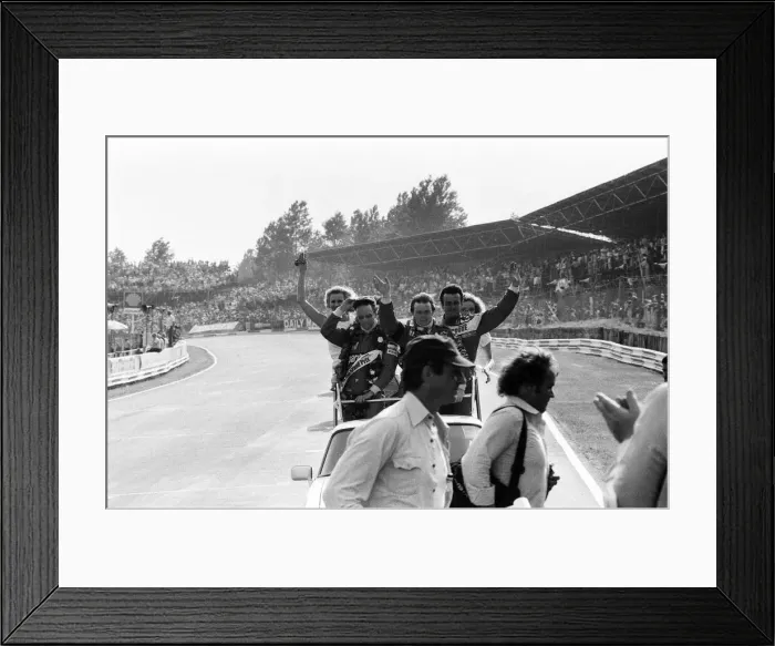 Framed Print : Niki Lauda, driving a Marlboro-McLaren, wins the British Grand Prix at Brands Hatch Framed Print : Niki Lauda, driving a Marlboro-McLaren, wins the British Grand Prix at Brands Hatch