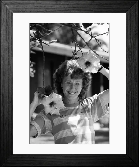 Framed Print : The 1984 Summer Olympics in Los Angeles, California. Runner Joyce Smith. 4th August 1984 Framed Print : The 1984 Summer Olympics in Los Angeles, California. Runner Joyce Smith. 4th August 1984