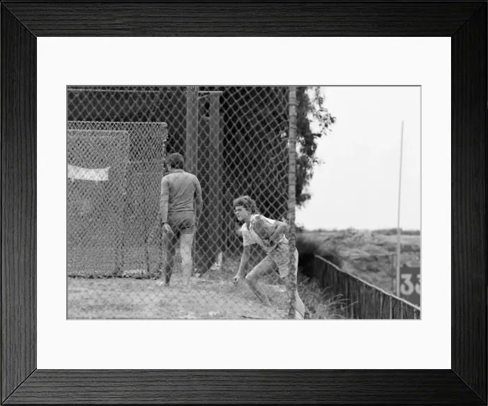 Framed Print : The 1984 Summer Olympics in Los Angeles, California. Zola Budd with her coach Peter Framed Print : The 1984 Summer Olympics in Los Angeles, California. Zola Budd with her coach Peter