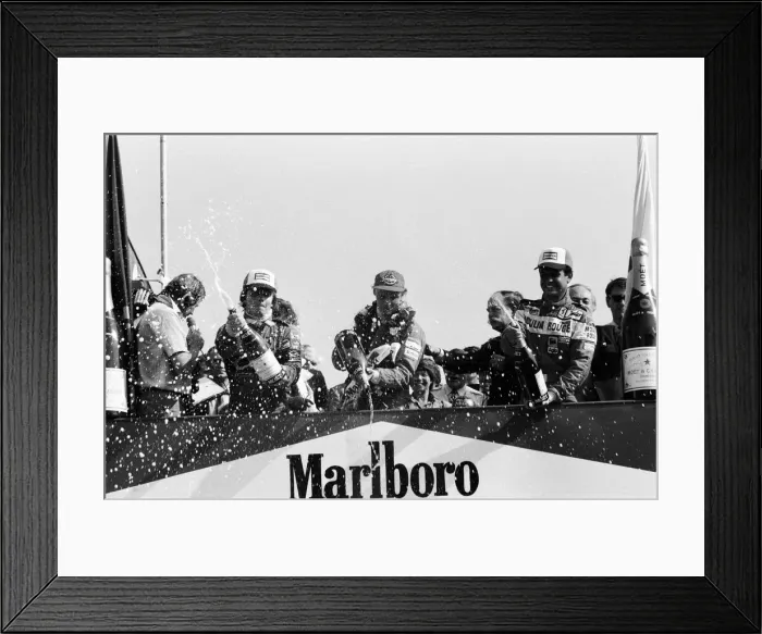 Framed Print : Niki Lauda, driving a Marlboro-McLaren, wins the British Grand Prix at Brands Hatch Framed Print : Niki Lauda, driving a Marlboro-McLaren, wins the British Grand Prix at Brands Hatch
