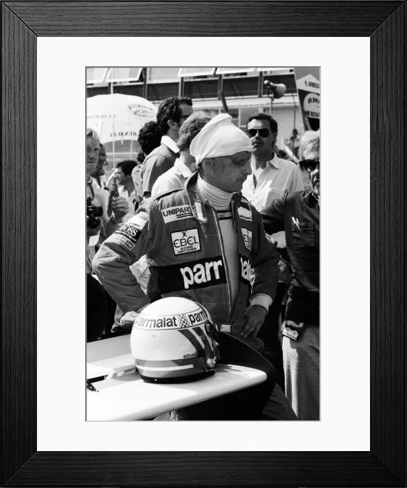 Framed Print : Niki Lauda, driving a Marlboro-McLaren, wins the British Grand Prix at Brands Hatch Framed Print : Niki Lauda, driving a Marlboro-McLaren, wins the British Grand Prix at Brands Hatch