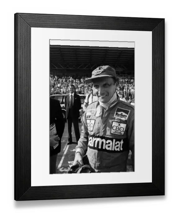 Framed Print : Niki Lauda, driving a Marlboro-McLaren, wins the British Grand Prix at Brands Hatch Framed Print : Niki Lauda, driving a Marlboro-McLaren, wins the British Grand Prix at Brands Hatch