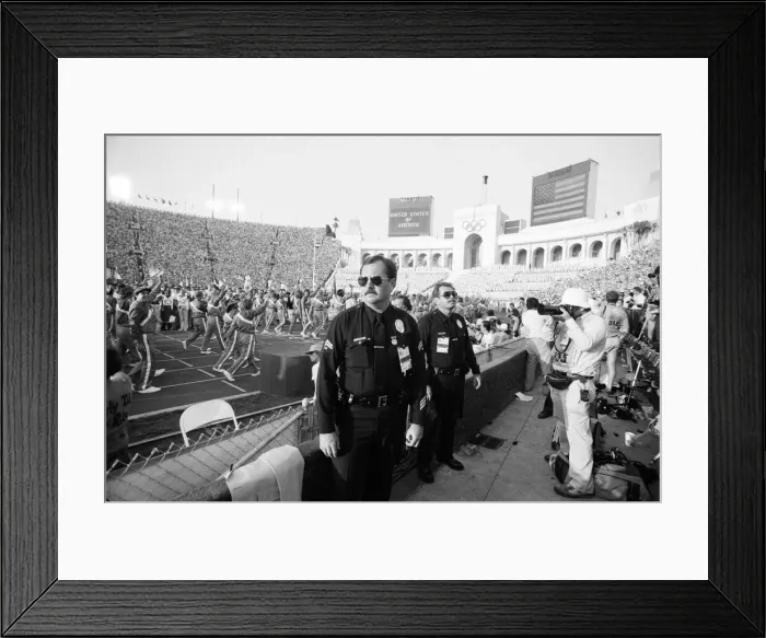 Framed Print : The 1984 Summer Olympics in Los Angeles, California. Scenes during the Opening Ceremony Framed Print : The 1984 Summer Olympics in Los Angeles, California. Scenes during the Opening Ceremony