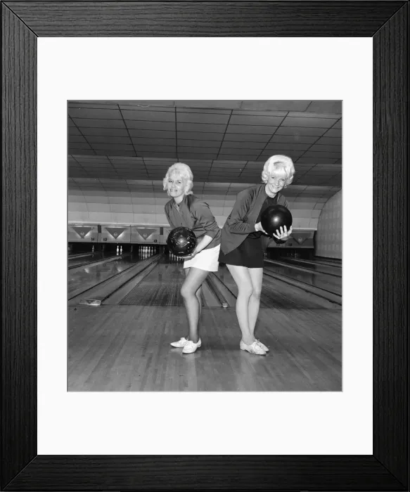 Framed Print : Women Bowlers, Teesside, Circa 1972. Pictures captioned Dolly Bird Bowlers Framed Print : Women Bowlers, Teesside, Circa 1972. Pictures captioned Dolly Bird Bowlers