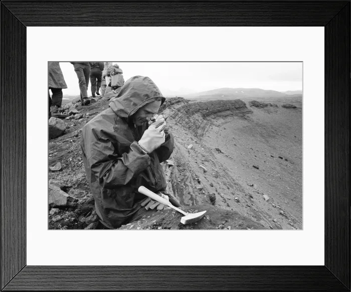 Framed Print : 21 NASA Astronauts have just spend a week in Iceland, making a study of the Geology of