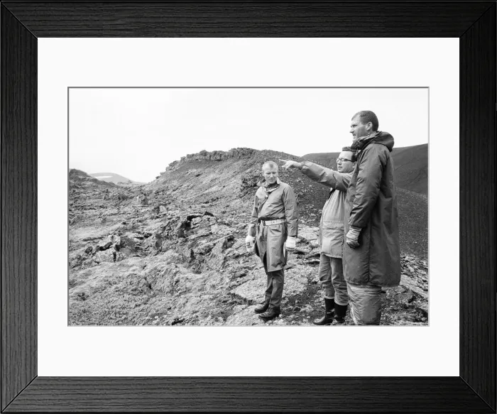 Framed Print : 21 NASA Astronauts have just spend a week in Iceland, making a study of the Geology of Framed Print : 21 NASA Astronauts have just spend a week in Iceland, making a study of the Geology of