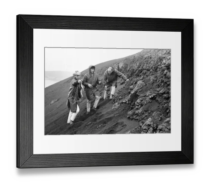 Framed Print : 21 NASA Astronauts have just spend a week in Iceland, making a study of the Geology of