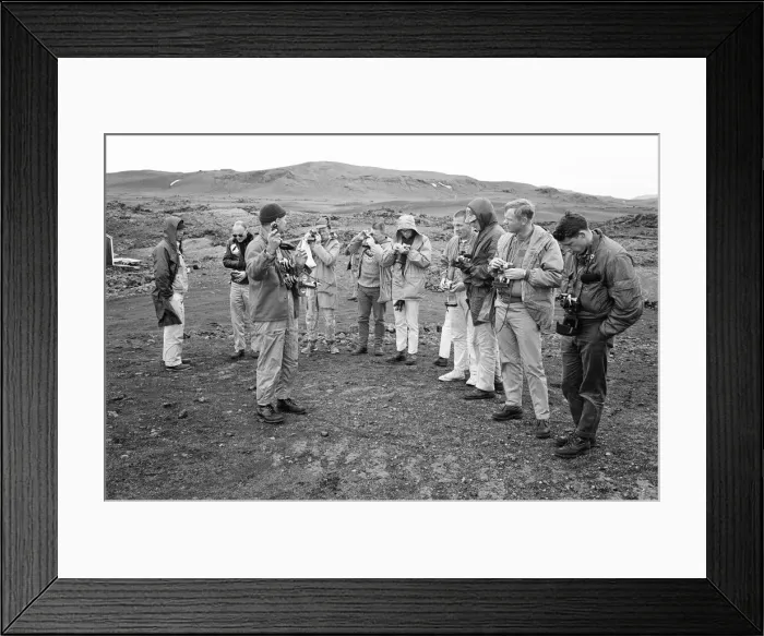 Framed Print : 21 NASA Astronauts have just spend a week in Iceland, making a study of the Geology of Framed Print : 21 NASA Astronauts have just spend a week in Iceland, making a study of the Geology of