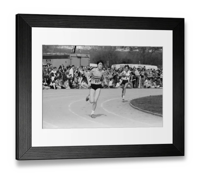 Framed Print : South African wonder girl Zola Budd seen winning the 3000 metre race at Central Park in Framed Print : South African wonder girl Zola Budd seen winning the 3000 metre race at Central Park in