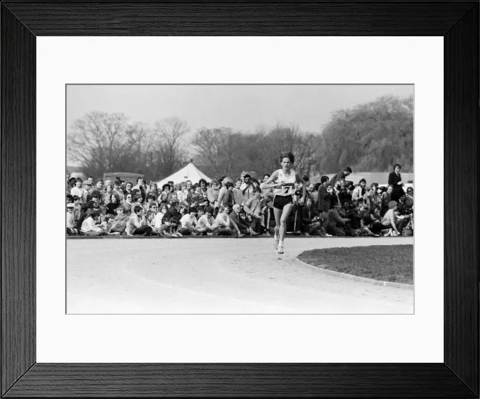 Framed Print : South African wonder girl Zola Budd seen winning the 3000 metre race at Central Park in Framed Print : South African wonder girl Zola Budd seen winning the 3000 metre race at Central Park in