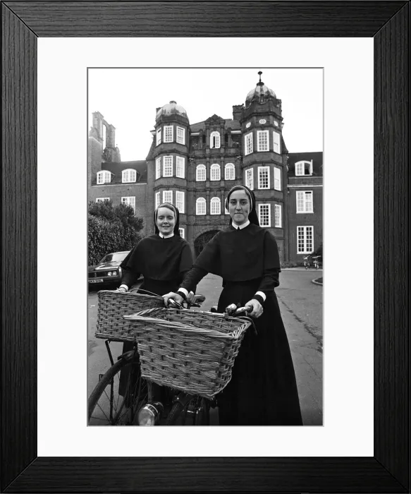 Framed Print : Sister Campion and Sister Gemma, students at Newnham College, University of Cambridge Framed Print : Sister Campion and Sister Gemma, students at Newnham College, University of Cambridge