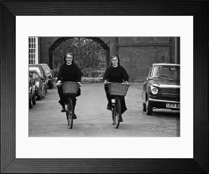 Framed Print : Sister Campion and Sister Gemma, students at Newnham College, University of Cambridge Framed Print : Sister Campion and Sister Gemma, students at Newnham College, University of Cambridge
