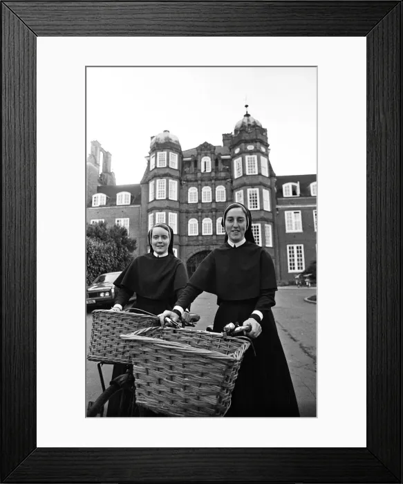 Framed Print : Sister Campion and Sister Gemma, students at Newnham College, University of Cambridge Framed Print : Sister Campion and Sister Gemma, students at Newnham College, University of Cambridge