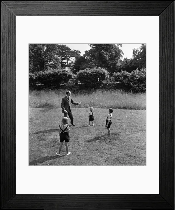 Framed Print : Fitzroy Maclean playing with his children, Jeremy, Susan