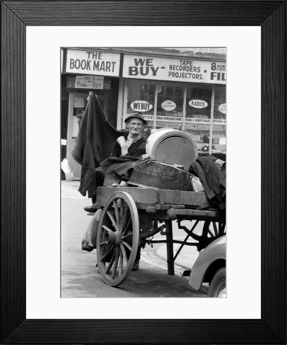 Framed Print : Rag and bone man, Middlesbrough. 1972