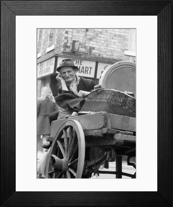 Framed Print : Rag and bone man, Middlesbrough. 1972
