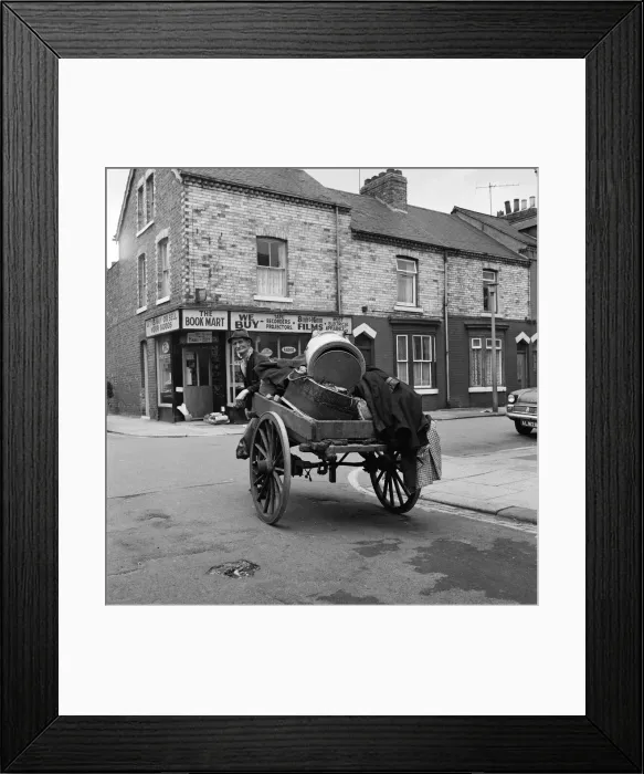 Framed Print : Rag and bone man, Middlesbrough. 1972 Framed Print : Rag and bone man, Middlesbrough. 1972
