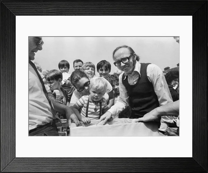 Framed Print : Nobby Stiles opens orphanage fete in Teeside, Middlesbrough Framed Print : Nobby Stiles opens orphanage fete in Teeside, Middlesbrough
