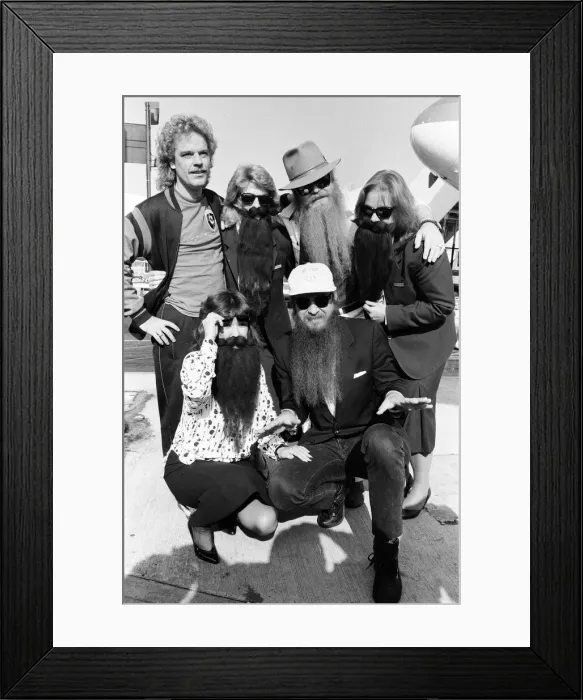 Framed Print : ZZ Top arrive at Gatwick Airport. 10th September 1986 Framed Print : ZZ Top arrive at Gatwick Airport. 10th September 1986